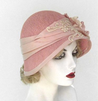 Custom Made Vintage Style Shabby Chic Cloche Summer Hat