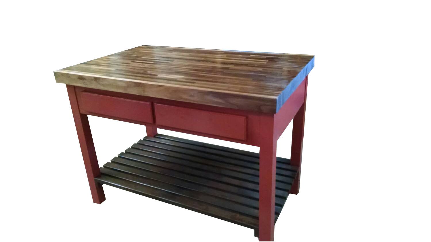 Hand Crafted Butcher Block Kitchen Island by Country Store Antiques