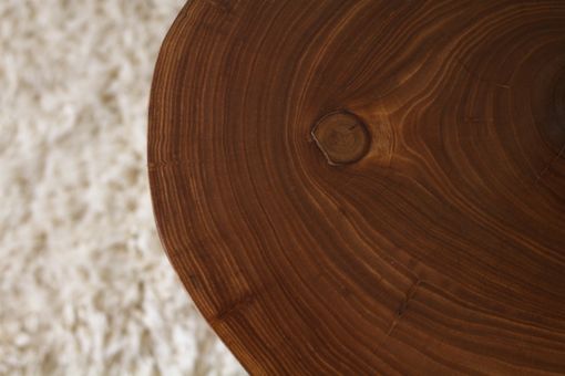 Custom Made Round Cut Live Edge End Table