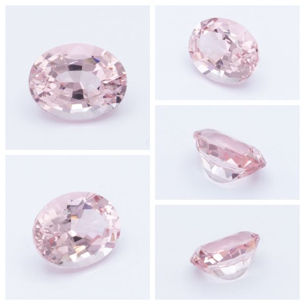 This 1.8ct oval morganite has a medium-strong, slighty peachy pink. It is from the Shaki plains in the Oyo region of Nigeria.