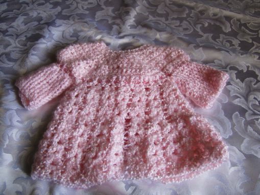 Custom Made Pink Princess Crochet Cardigan Sizes 0 To 24 Months