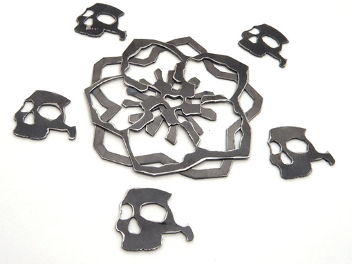 Custom Made Skullflower Trivet And Coasters