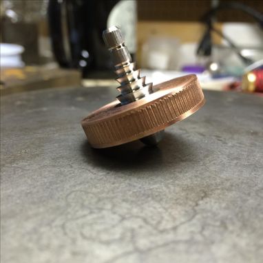 Custom Made 1.25" Diameter Copper And Titanium Spinning Top