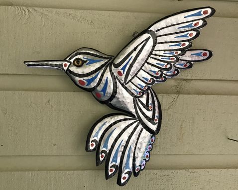 Custom Made Hummingbird Spirit - Aluminum Metal Bird Tribal Wall Sculpture