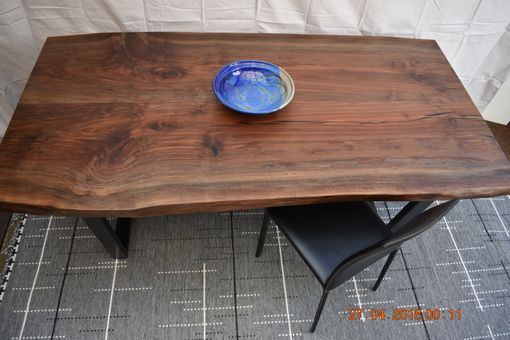 Custom Made Live Edge Walnut Dining Table