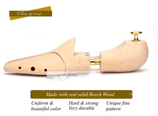 Custom Made Men Or Women Wooden Shoe Tree, Example Showing Beech Hard Wood