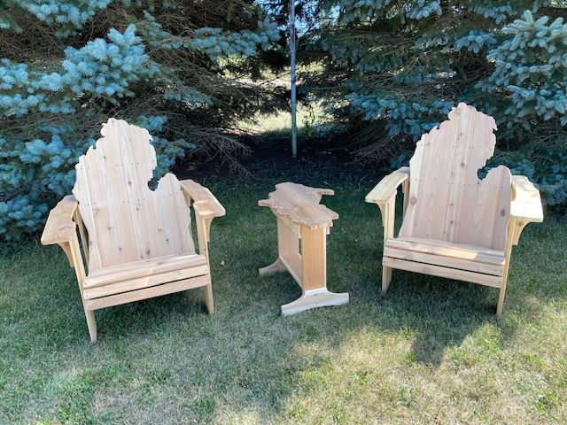 Picwood USA All Natural Traditional Michigan Adirondack Chair with Maximum Smoothness 