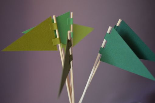 Custom Made Custom Paper Flags For Wedding/Event