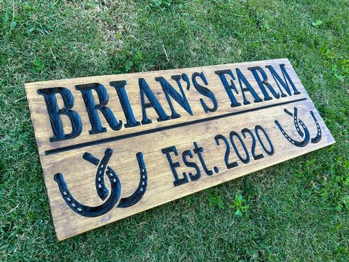Custom Made Rustic Wood Farm Sign Personalized Couples Gift Custom Wood Sign Family Last Name Established Gift