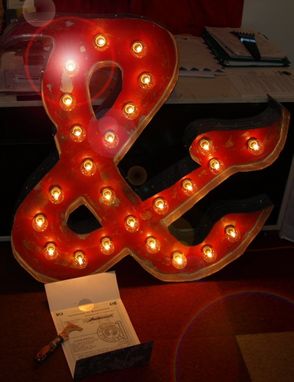 Custom Made Marquee Letter & Ampersand Vintage Art By Aranacci Fixture 3ft X 3ft