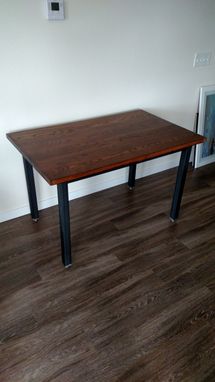 Custom Made Wood And Steel Table