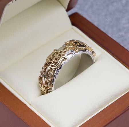 Custom shaped wedding deals band