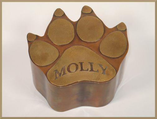 Custom Made Dog Paw Pet Urn