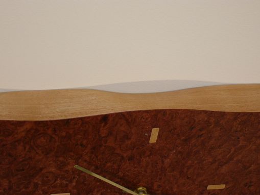 Custom Made Wood Clock - Burl Veneer