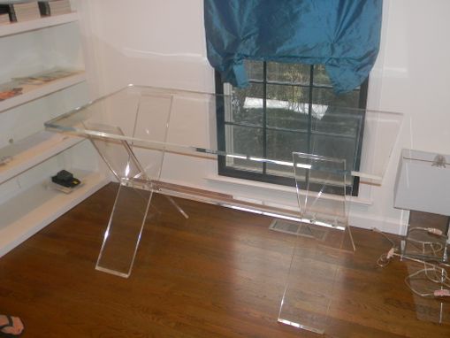 Custom Made Desk - X Base Frame With Slab Top Or Drawered Top- Hand Crafted Made To Order, Custom Sized
