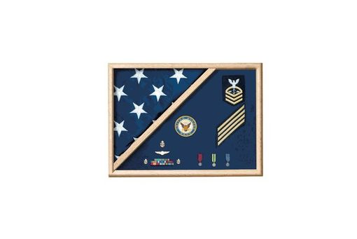 Custom Made Memorial Flag Case - Folded Corner