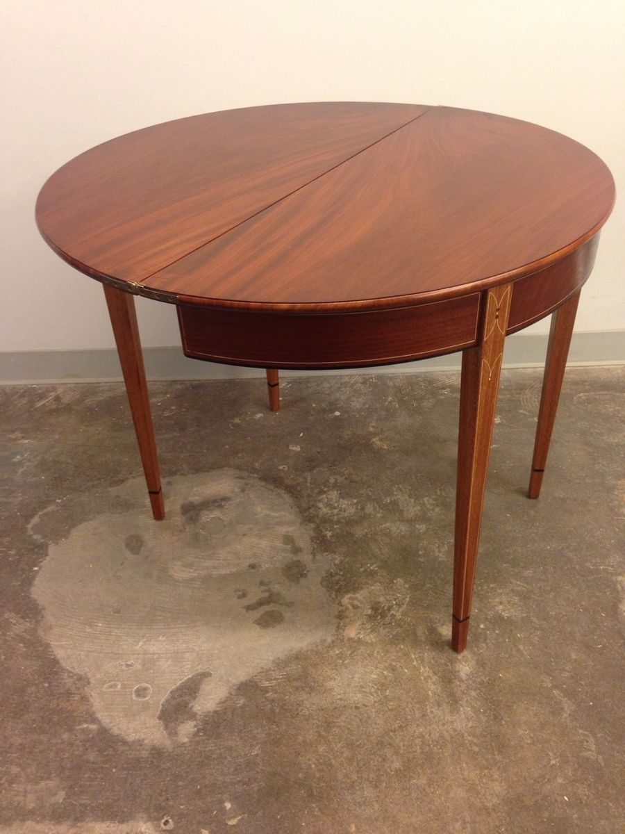 Hand Made Federal Card Table In Mahogany by MTTHRMN Fine Furniture