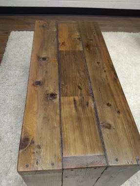 Custom Made Reclaimed Redwood Coffee Table Or Bench