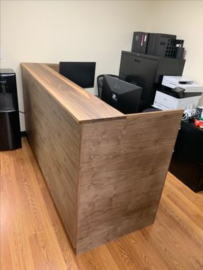 Custom Made Walnut Reception Desk