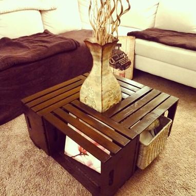 Custom Made Wine Crate Coffee Table // Rustic Coffee Table // Coffee Table // Table