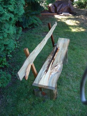 Custom Made Pine Bench With Back