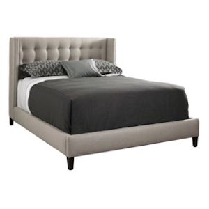 Custom Made Wingback Upholstered Button Tufted Bed W/Nailheads