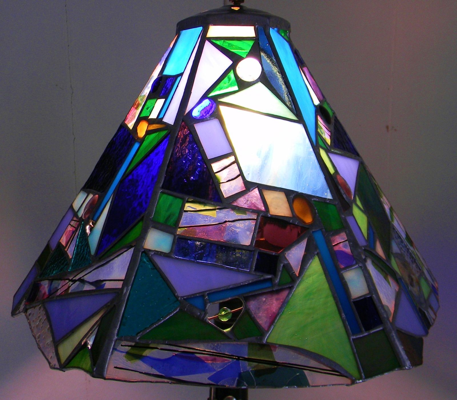 Custom Shade Of Delight Stained Glass Lampshade by Art Glass Ensembles