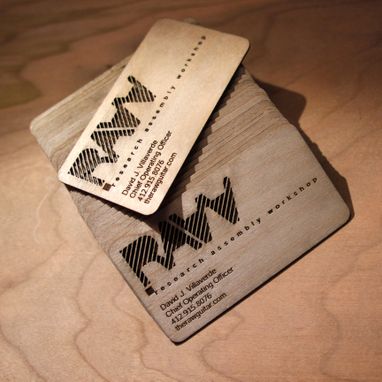 Custom Made Wooden Business Cards
