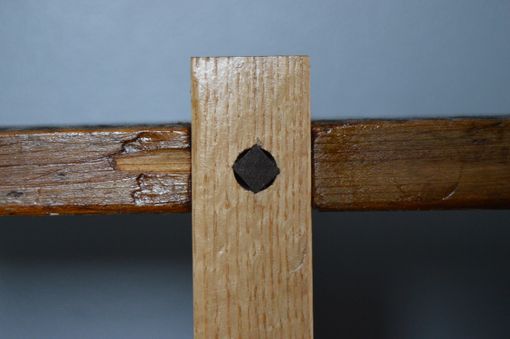 Custom Made Reclaimed Barn Wood Table W/ Quarter Sawn Red Oak Legs
