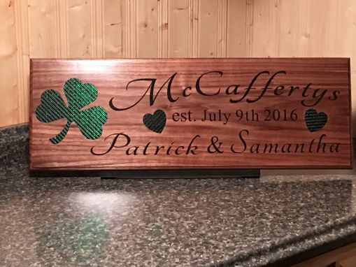 Custom Made Personalized Name Sign Custom Carbon Fiber Inlay Carved Wood Plaque