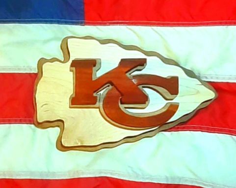 Custom Made Kansas City Chiefs Wood Logo