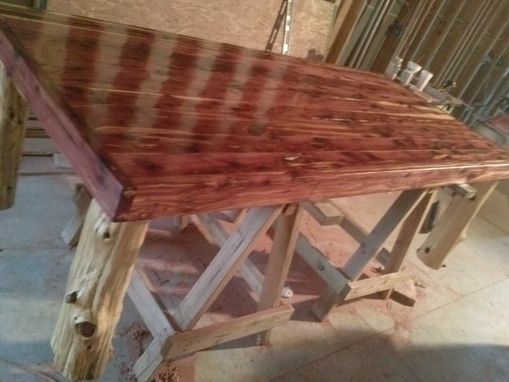 Custom Made Cedar Log Dining Table