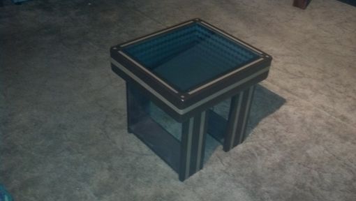 Custom Made Infinity Mirror Coffee Table With Led Lighting Effects - Espresso And Nutmeg