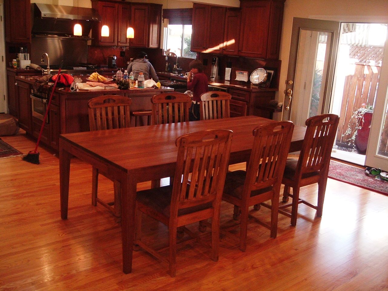 Hand Crafted Suzanne S 8 Foot Long African Mahogany Dining Table