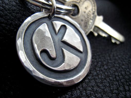 Custom Made Sterling Silver Key Chain Key Ring Key Fob With Ranch Brand Or Logo -