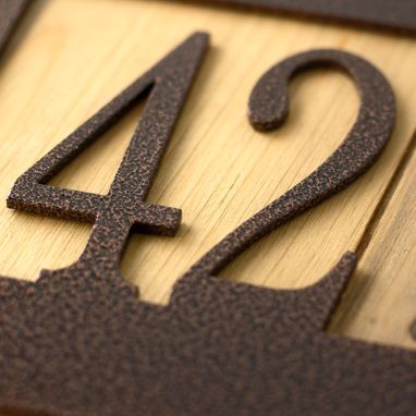 Custom Made Address Sign For House, House Number Sign Horizontal, Exterior, Metal