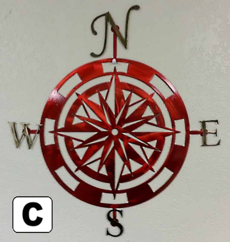 Buy Hand Made Compass Rose Metal Wall Art Home Decor Made To Order From Superior Iron Artz Llc 9407