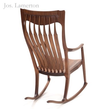 Custom Made Jos. Lamerton Rocking Chair (Alder With Walnut Accents)