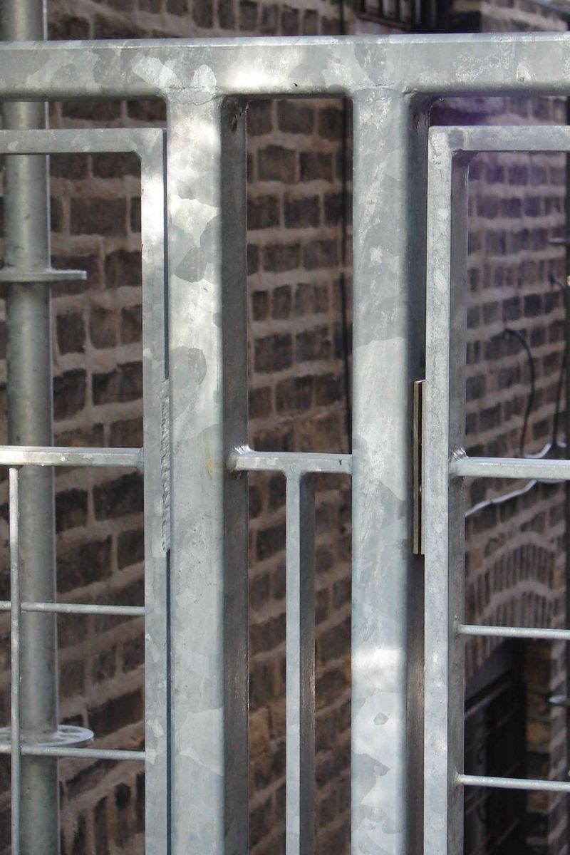 Custom Galvanized Steel Gates by Andrew Stansell Design