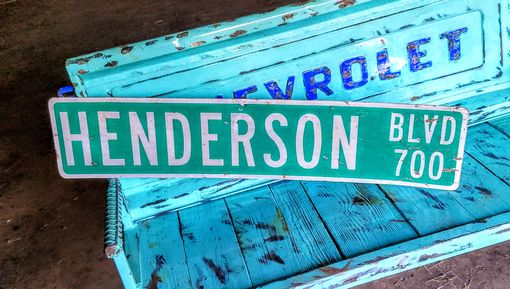 Custom Made Henderson Blvd Street Sign Bar Game Room Decor