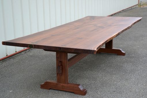 Custom Made Ten Foot Long Live Edge Walnut Dining Table