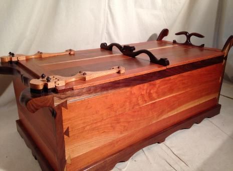 Custom Made Cedar-Lined  Chest Made With  Walnut And  Cherry.
