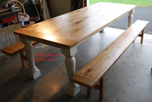 Custom Made Reclaimed Barn Beam Farmhouse Table