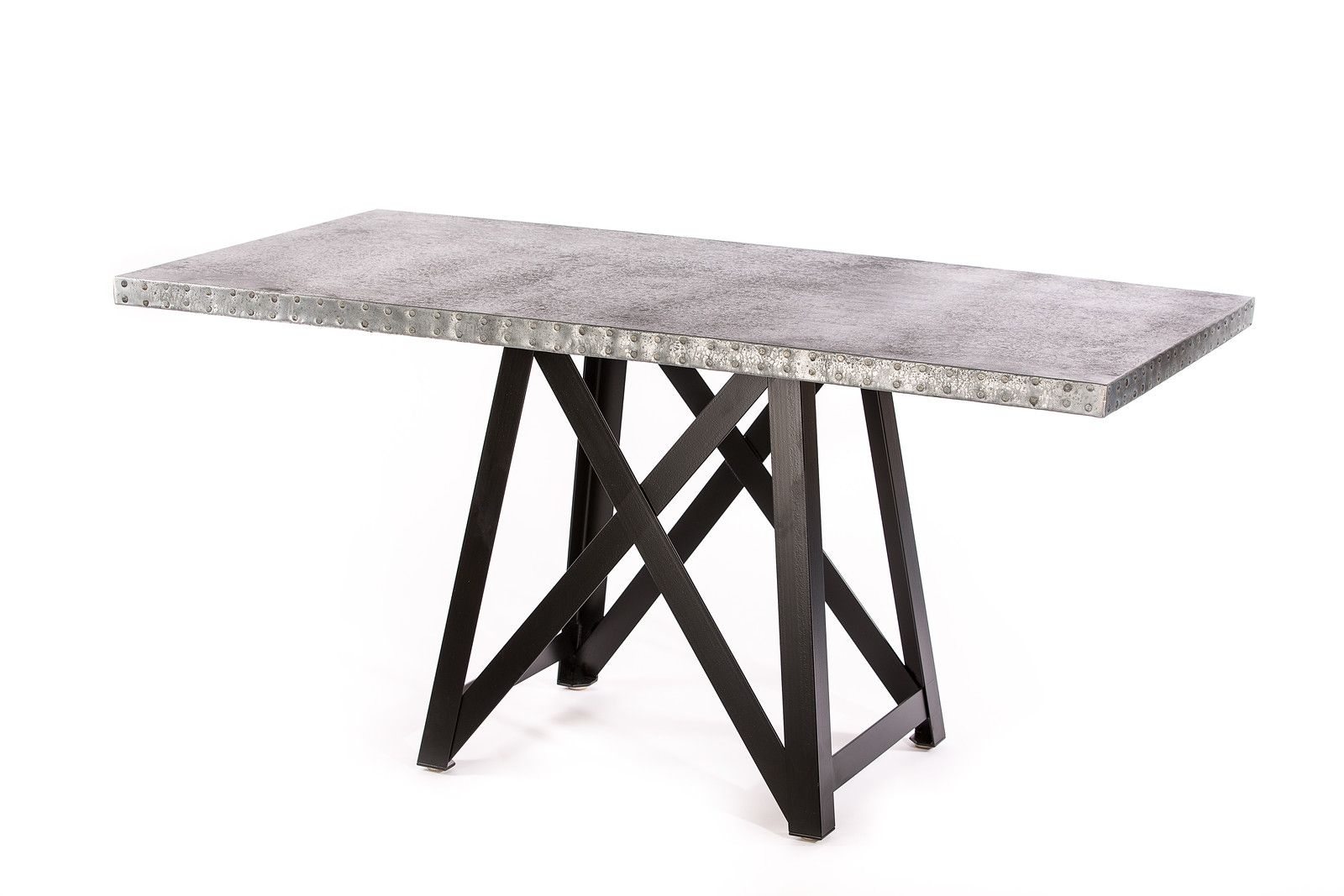 Buy Custom Made Zinc Table Zinc Dining Table The Uptown Rectangular