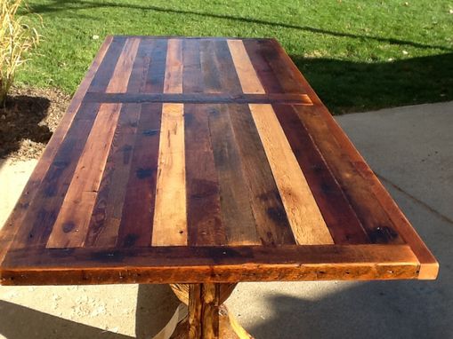 Custom Made Stunning Reclaimed Trestle Base Table