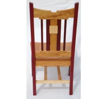 Custom Made Custom Designed Purple Heart, Birdseye Maple And Black Cherry Dining Chair
