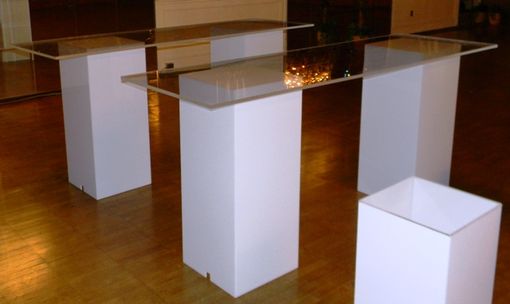 Custom Made Acrylic Slab Top Bar With Pillar Base - Hand Crafted, Made To Order