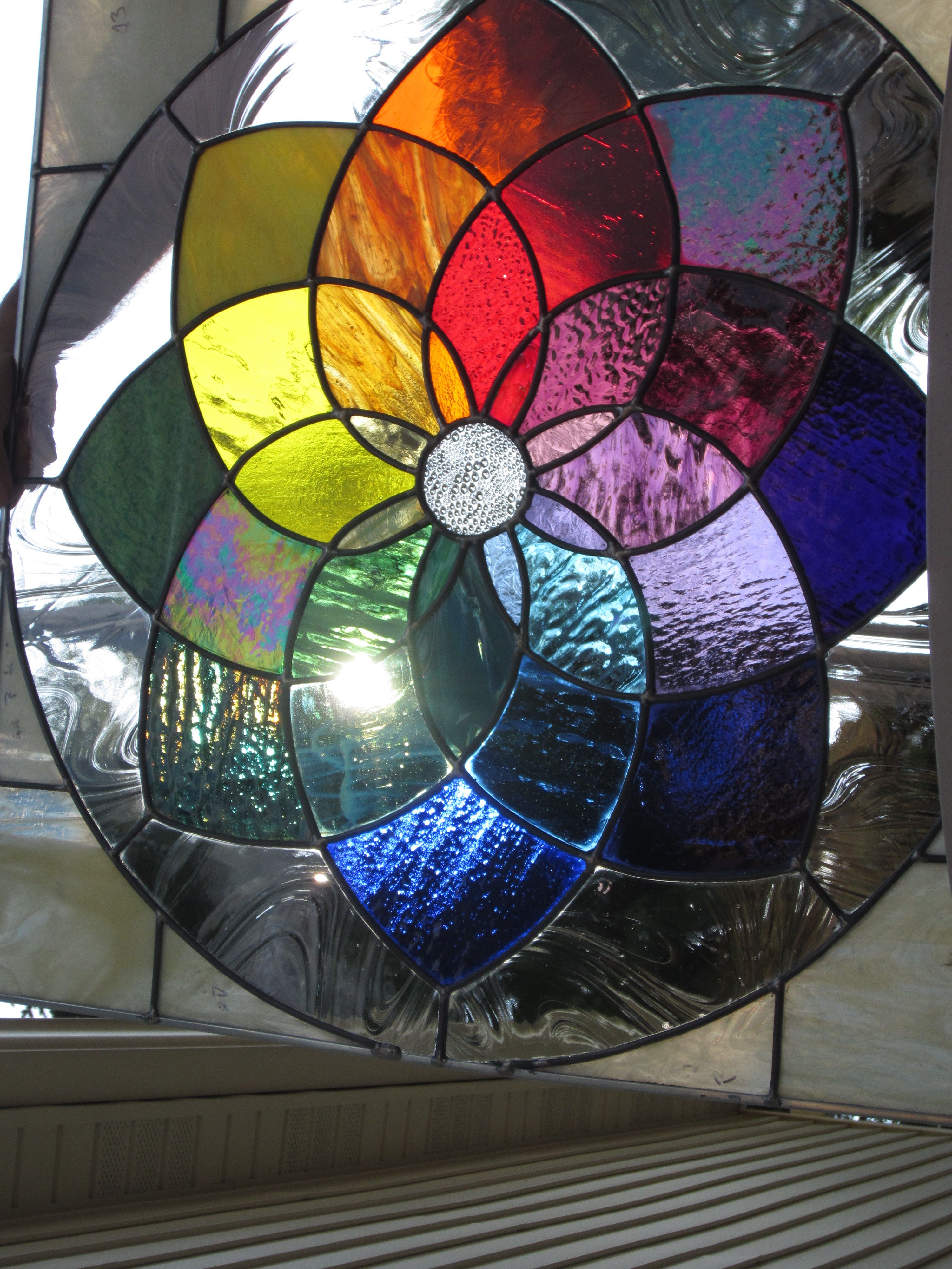 Buy Custom Stained Glass Leaded Color Wheel, made to order from