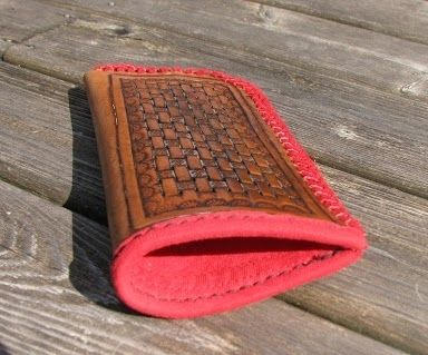 Custom Made Hand Tooled Leather Eyeglass Case