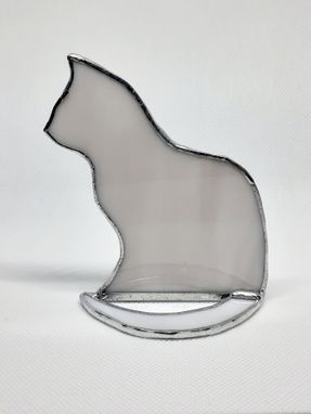Custom Made Stained Glass Cat